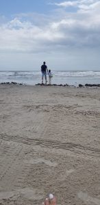 I used to go to the beach with my daddy. And, here is my son and his daughter.